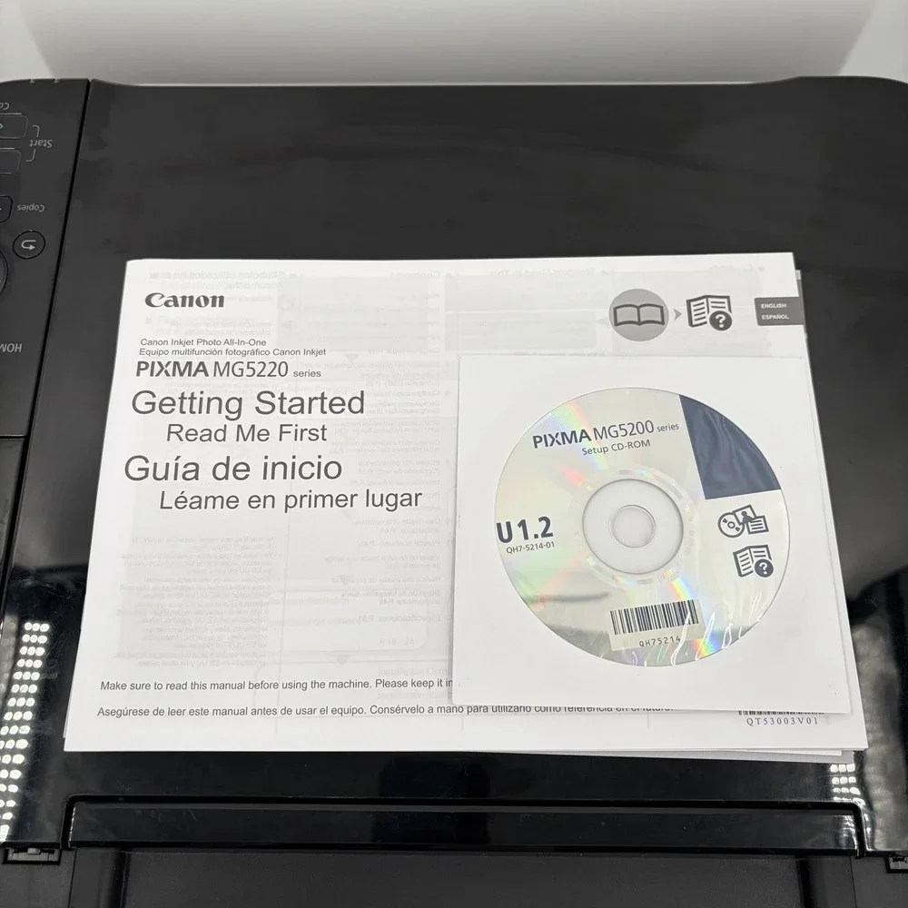 Canon PIXMA MG5220 Wireless All-In-One Inkjet Printer w/ Black Ink Tested